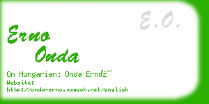 erno onda business card